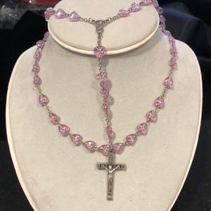 Pink rosary woman’s pink
